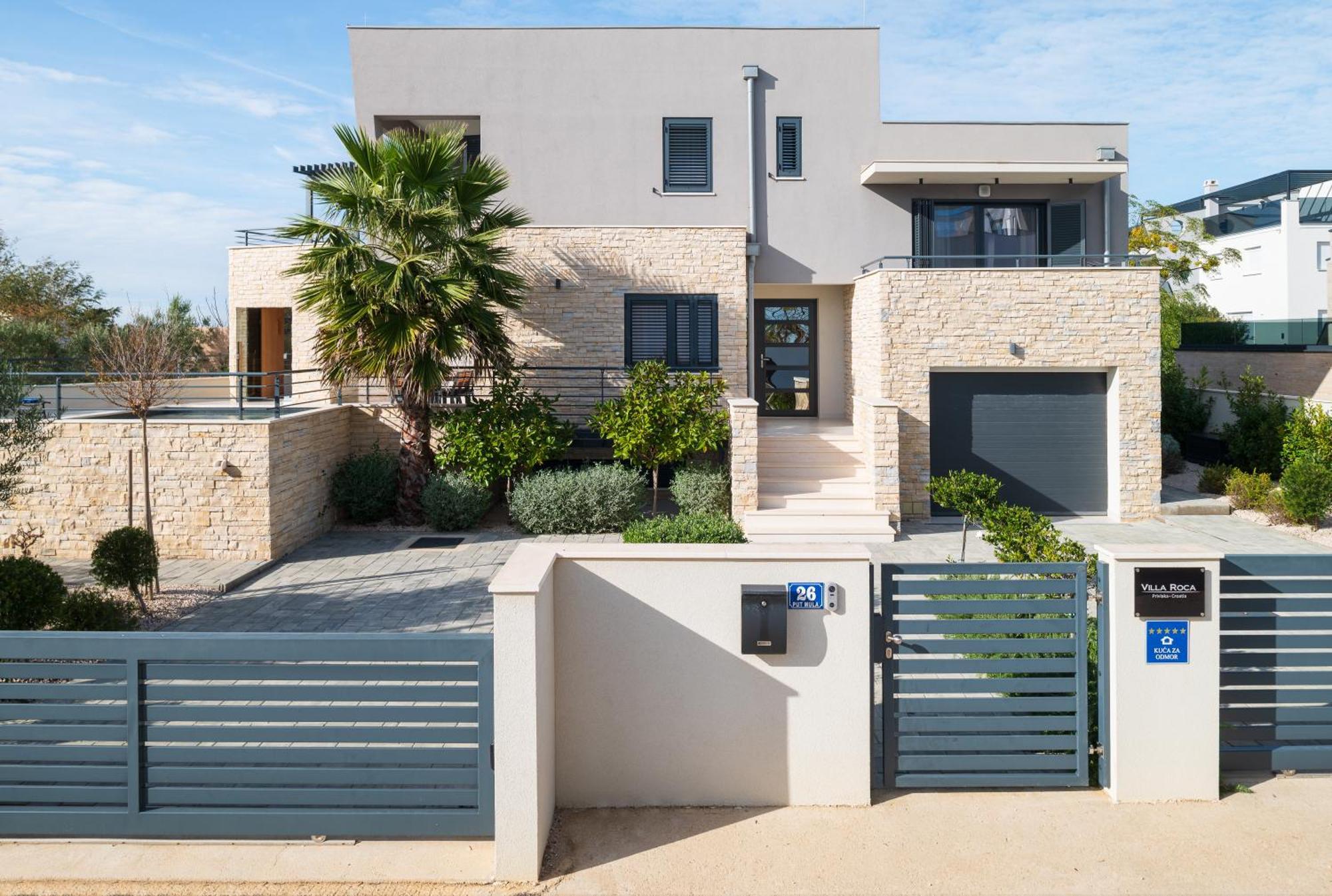 Villa Roca With Heated Pool And Sauna Privlaka  Exterior foto
